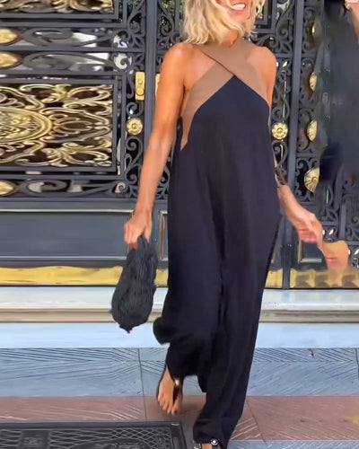 SIENNA | Elegant Dress with Open Back and Fashionable Cross Neckline