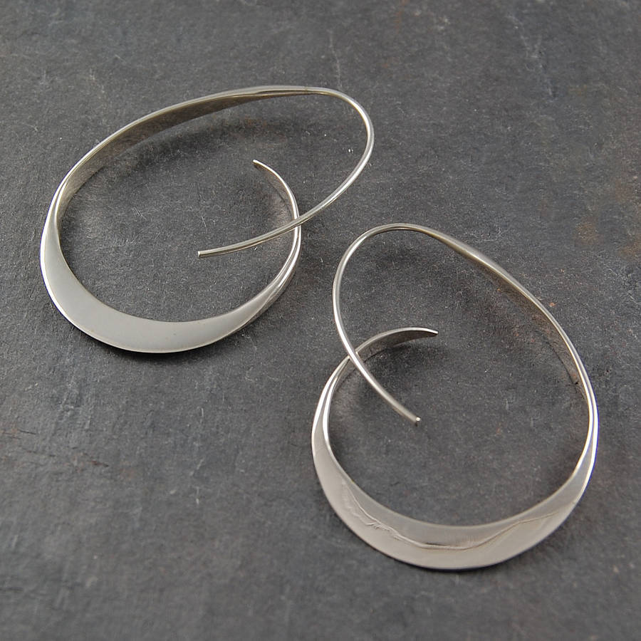 Winnie - Antique Spiral Metal Hoop Earrings