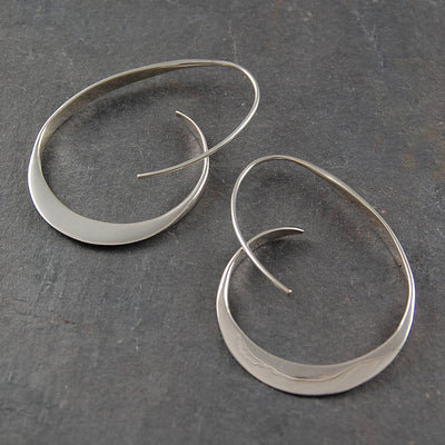 Winnie - Antique Spiral Metal Hoop Earrings