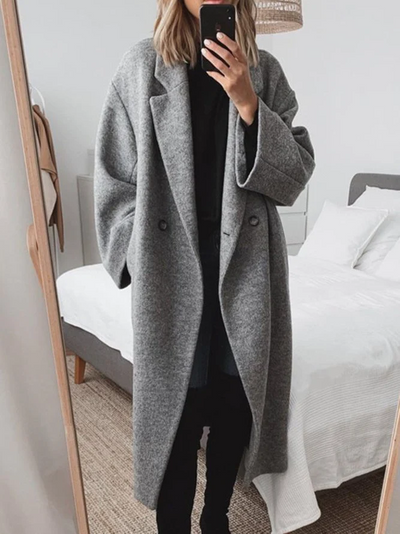 Scarlett - Lapel Turn-down Collar Overcoat