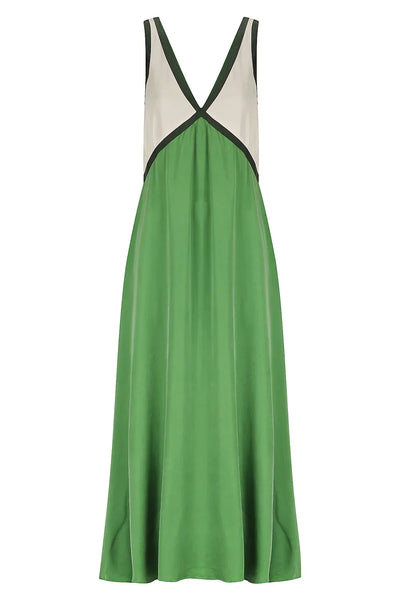 Taura - V-Neck Sleeveless Color Block Dress
