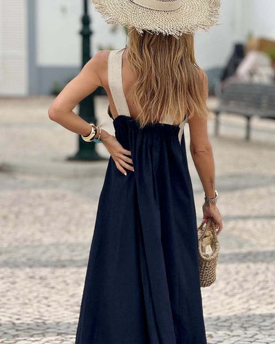 SIENNA | Elegant Dress with Open Back and Fashionable Cross Neckline