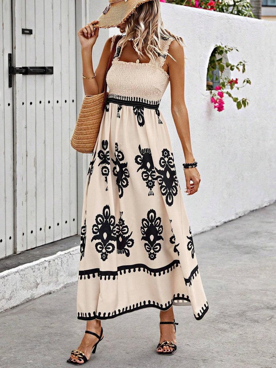 Jessamy - Trendy Square Neck Sleeveless Dress