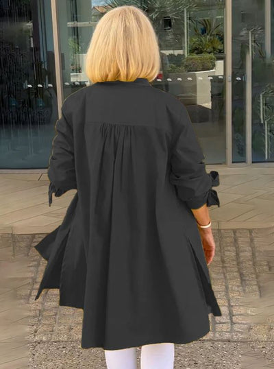 Solid Cotton Swing Dress for Women