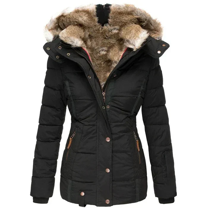 Eden - Winter-Ready Hooded Fur Collar Jacket