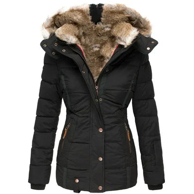 Eden - Winter-Ready Hooded Fur Collar Jacket