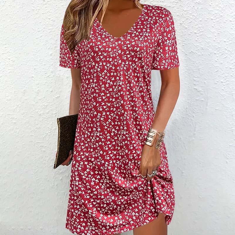 Casual Floral Print Dress