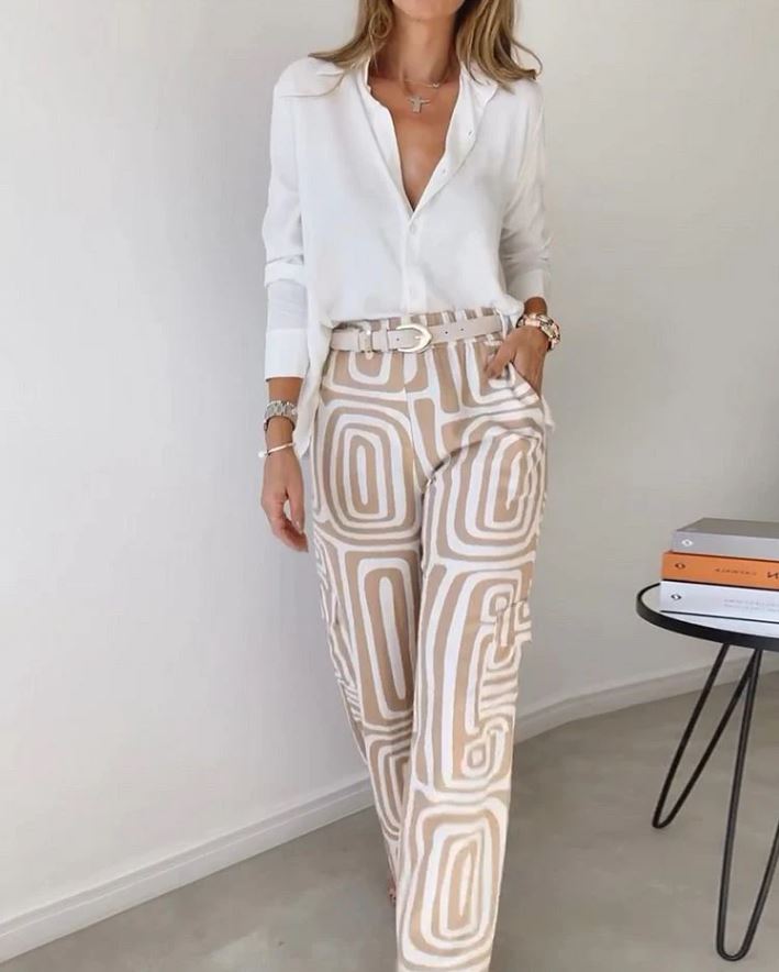 Basic Long Sleeve Two-Piece Set