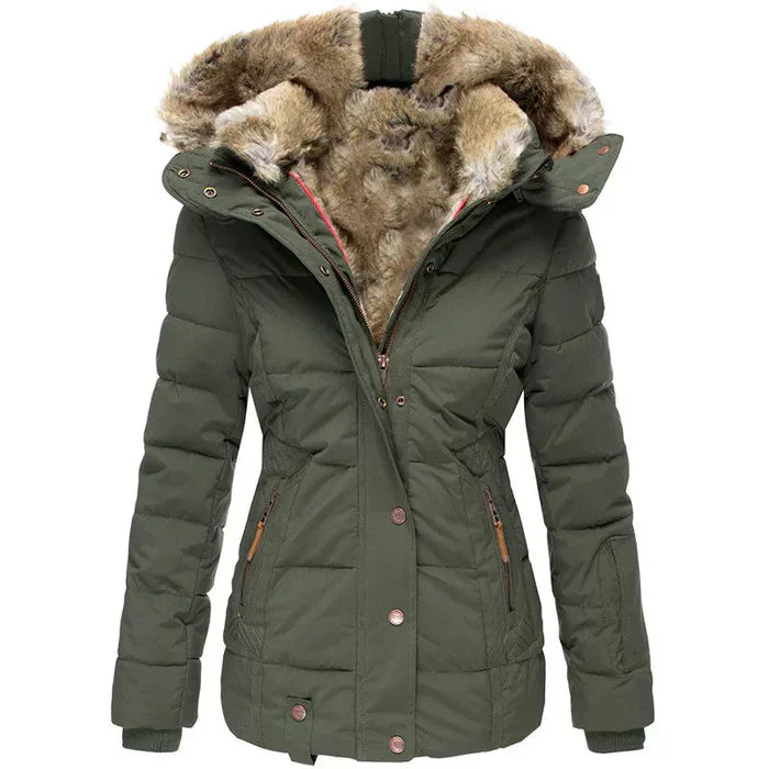 Eden - Winter-Ready Hooded Fur Collar Jacket