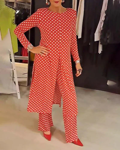 LILIANA | Two-Piece Set with Polka Dot Print for Effortless Elegance and Versatile Summer Looks