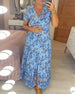 V-Neck Floral Print Dress