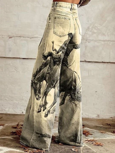 Victoria - Wild West Cowboy Art Print Pants