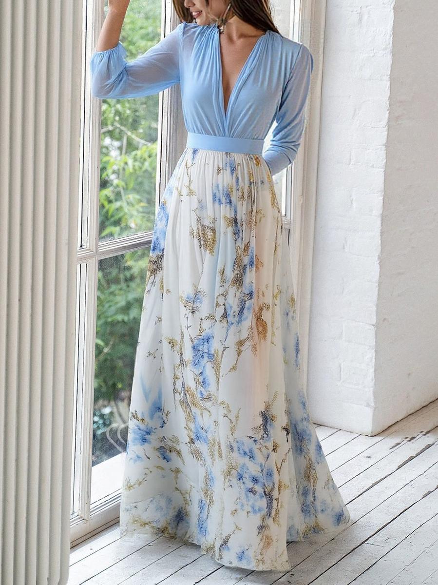 Elena | Maxi dress with Dazzling floral print