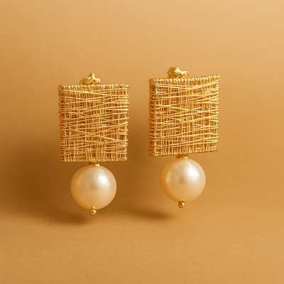 Romilly - Exquisite Hollow Pearl Earrings