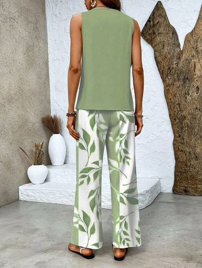 Two-Piece Set with Matching Top and Pants