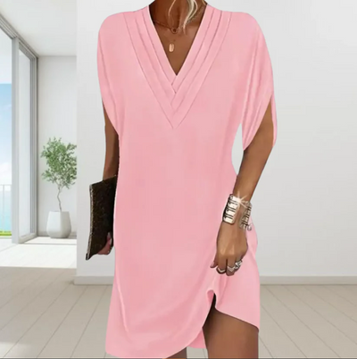 Emelina – Elegant V-Neck Dress