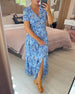 V-Neck Floral Print Dress