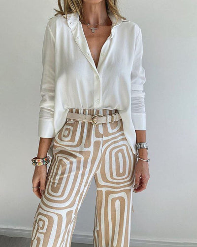 Basic Long Sleeve Two-Piece Set