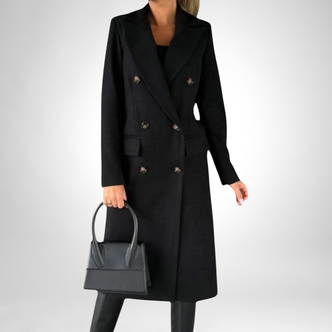 Camila - Sophisticated Solid Color Winter Coat