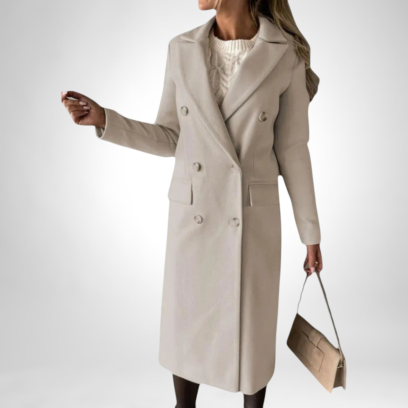 Camila - Sophisticated Solid Color Winter Coat