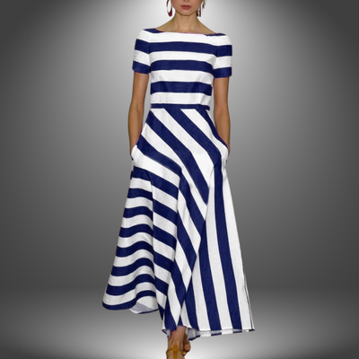 Natalia | Handmade Striped Maxi Dress