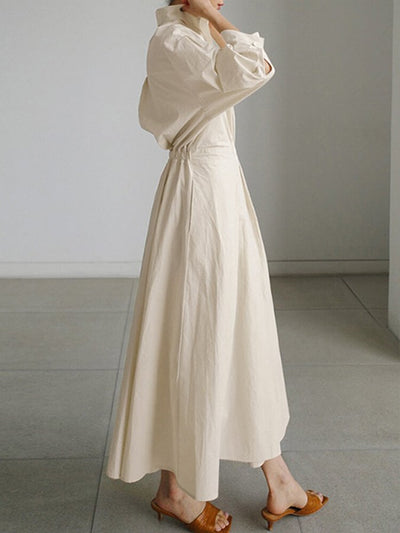 Clémence™ | Midi Dress with Button Detail