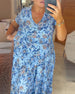 V-Neck Floral Print Dress