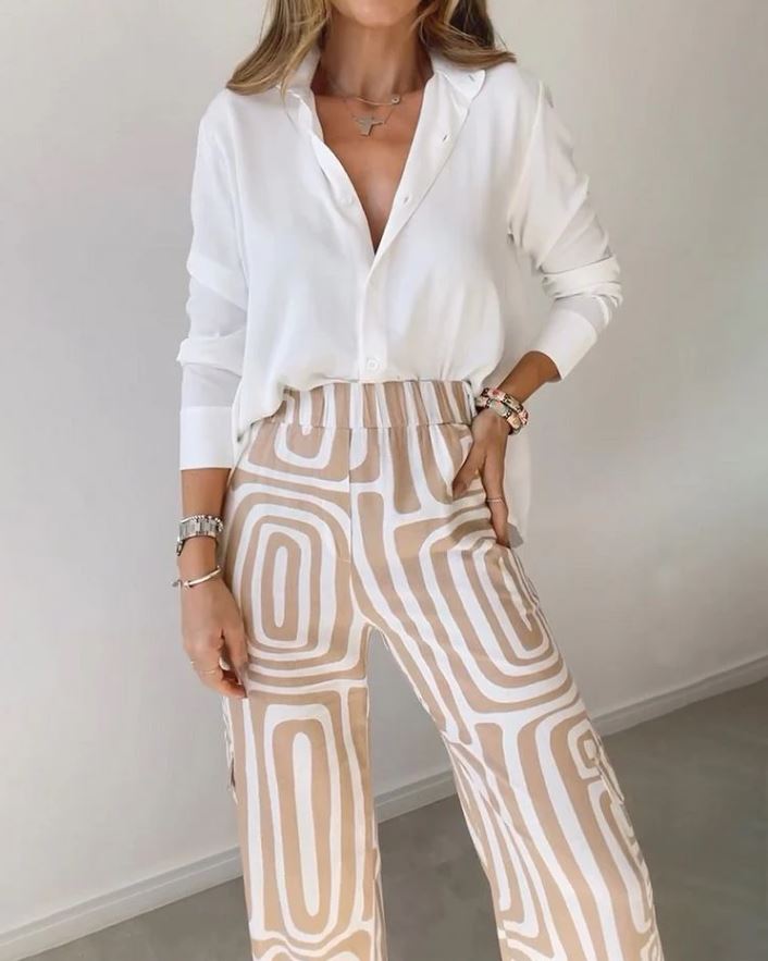 Basic Long Sleeve Two-Piece Set