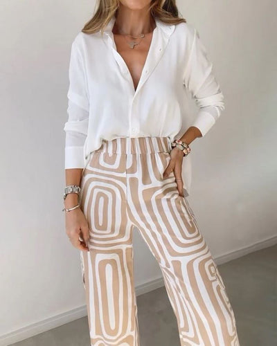 Basic Long Sleeve Two-Piece Set