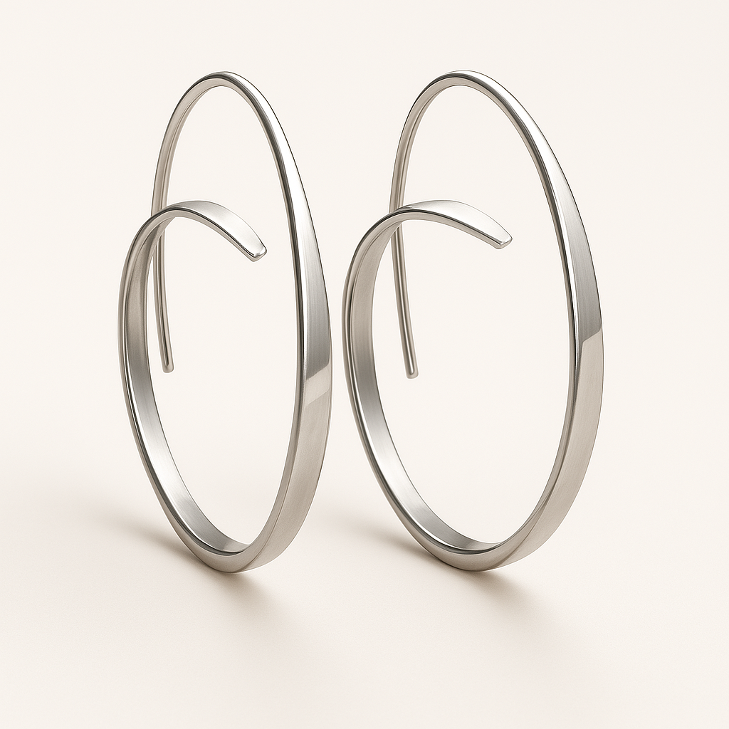 Winnie - Antique Spiral Metal Hoop Earrings