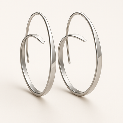 Winnie - Antique Spiral Metal Hoop Earrings