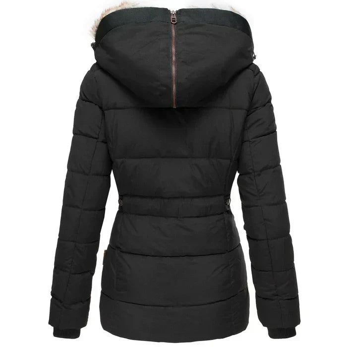 Eden - Winter-Ready Hooded Fur Collar Jacket