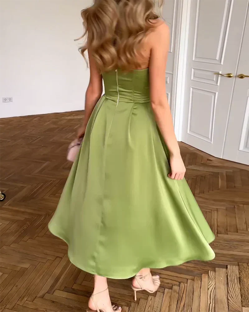 Noelle | Chic Strapless Midi Dress