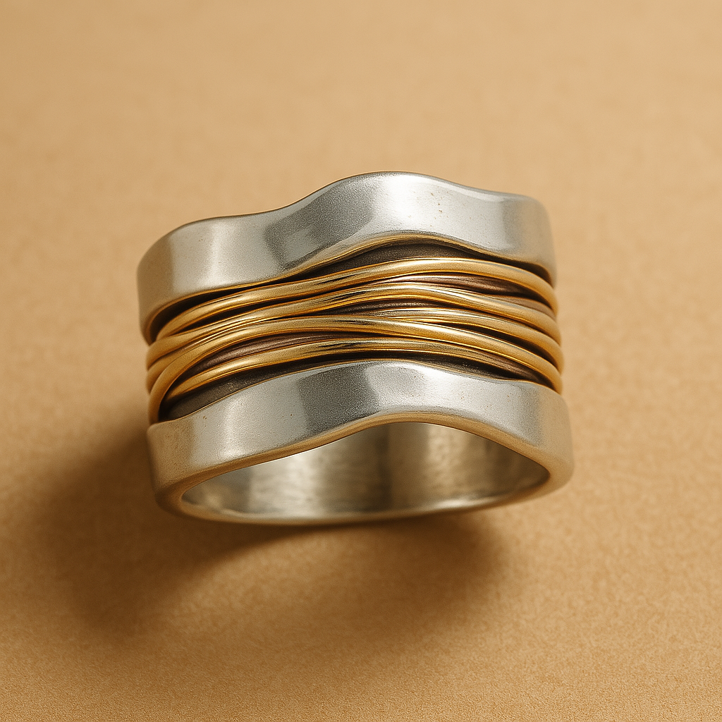 Lorelei - Statement Two-Tone Fashion Ring