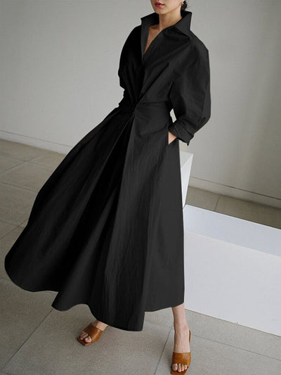 Clémence™ | Midi Dress with Button Detail