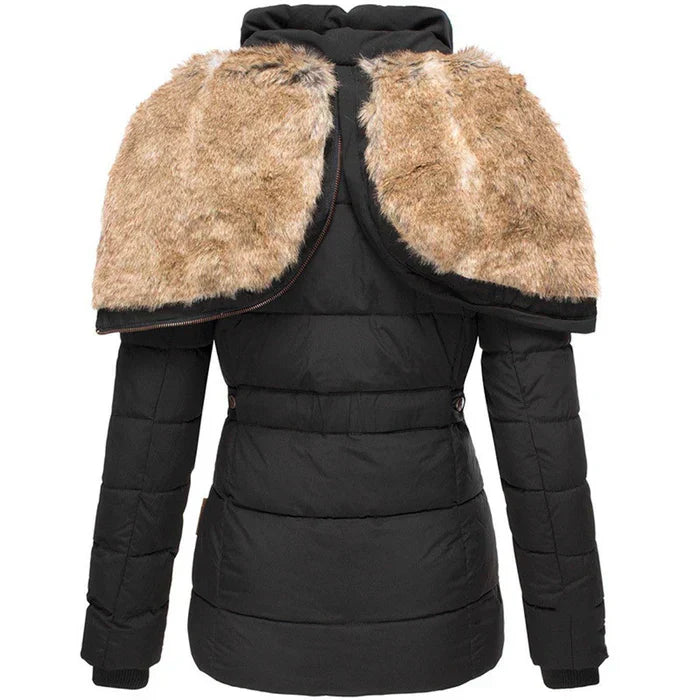 Eden - Winter-Ready Hooded Fur Collar Jacket