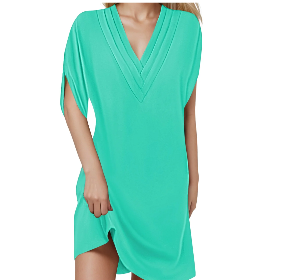 Emelina – Elegant V-Neck Dress