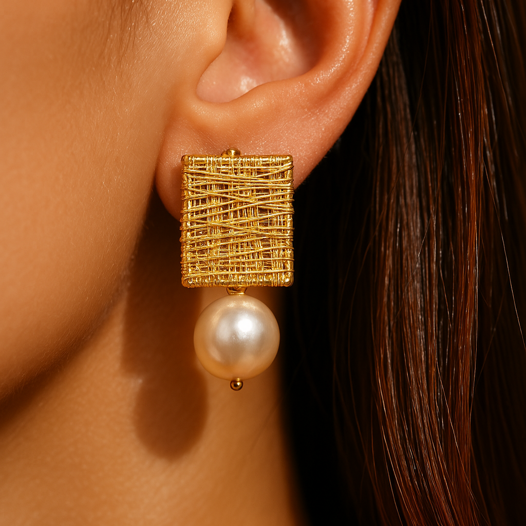 Romilly - Exquisite Hollow Pearl Earrings
