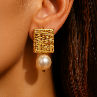 Romilly - Exquisite Hollow Pearl Earrings