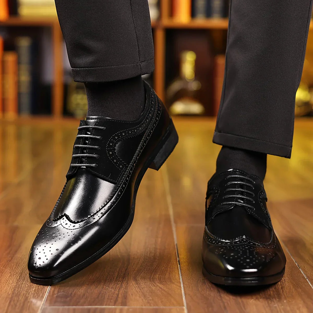 Daniel - Classic Men's Brogue Leather Shoes