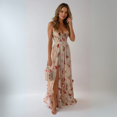 Yuna - Long Floral Print Dress