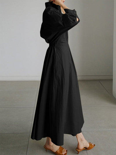 Clémence™ | Midi Dress with Button Detail