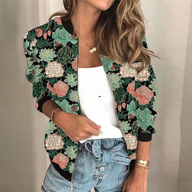 Grace | Printed Zip Jacket