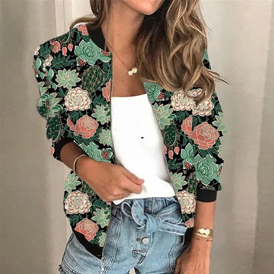 Grace | Printed Zip Jacket