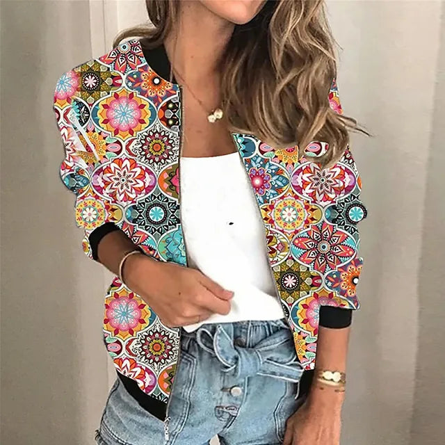 Grace | Printed Zip Jacket