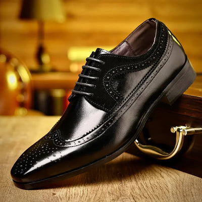 Daniel - Classic Men's Brogue Leather Shoes