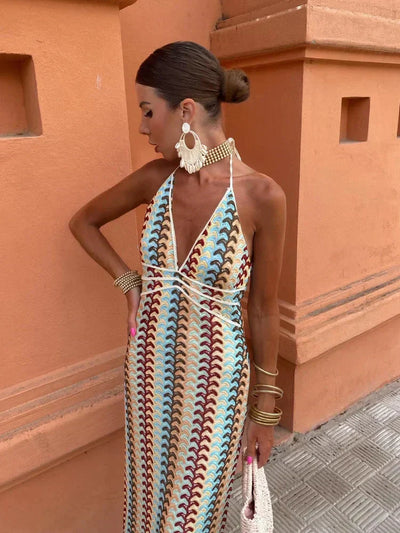 Varya - Elegant V-Neck Backless Summer Gown
