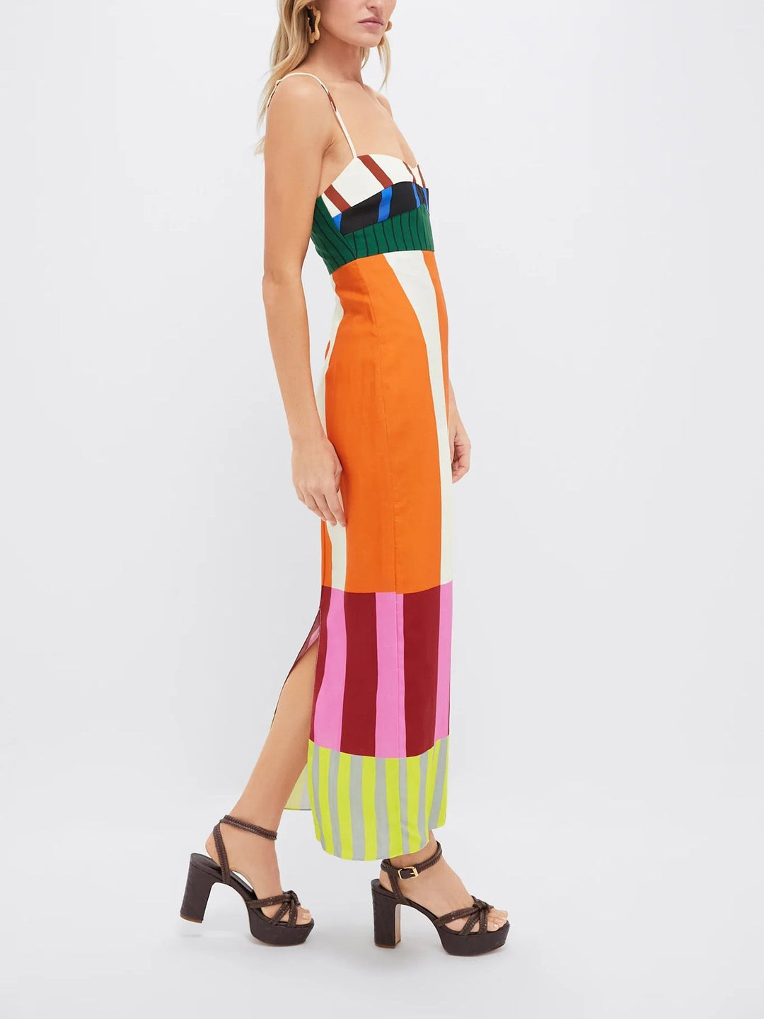 VITTORIA | Long Floral Dress with Wrap Fit for Sunny Days