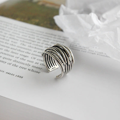 Emrys - Double Layer Moon Star Ring