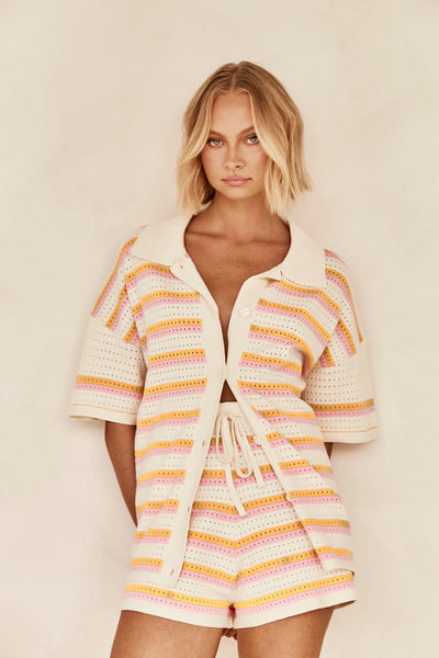Selva -  Summer Casual Buttoned Shorts Set